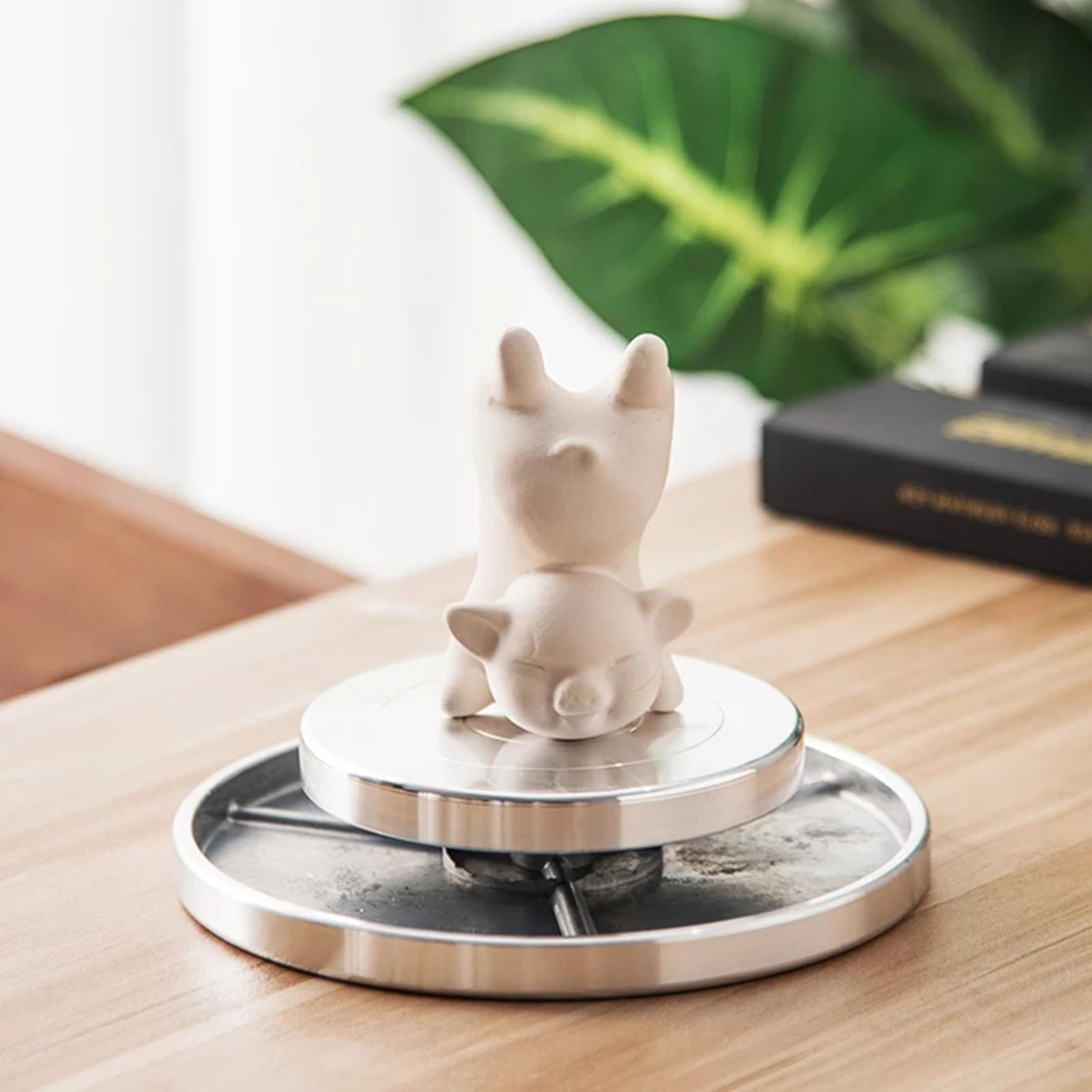 GUOOL Wheel Turntable Pottery Revolving Turn Table Crafting Platform Cake Decorating for Model Crafts Supplies , 11cm