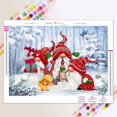 thumbnail image 1 of Pintura de diamante artesanal, ambiente de vacaciones de mosaico de punto de cruz, enano de Santa Claus animado, decoración del hogar, regalo pensativo para Navidad, 1 of 4