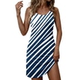 thumbnail image 2 of FDGIU Women's Sleeveless Print Scoop Neck Bodycon Mini Dress, Casual Summer Form-Fitting Short Dress, 2 of 7