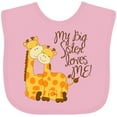 thumbnail image 3 of Inktastic My Big Sister Loves Me Boys or Girls Baby Bib, 3 of 4