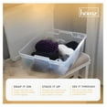 thumbnail image 4 of HeSLehs 28 Quart Stackable Storage Bins, Organizer Containers with Snap Lids and Handles, Clear (2 Pack), 4 of 9