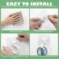 thumbnail image 4 of Adhesive Ceiling Hooks (Wall Hanging Hooks, Clear Sticky Hooks Set, Damage-Free Organizer), White Adhesive Ceiling Hooks, 10Pack, Clear No-Damage Hanging For Walls And Outdoors, Meiiso, 4 of 4
