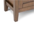 thumbnail image 3 of JERFIT 32" Solid Wood Low Storage Cabinet with 2 Doors & Adjustable Shelves, Dark Brown Transitional Style Accent Console for Living Room, Bedroom, Entryway, 3 of 7