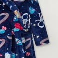 thumbnail image 5 of NOLDARES Girls Boys Fleece Hooded Robes, Warm Printed Bath Robe for Kids Soft Fuzzy Bathrobe for Gifts,Navy,3-4 Y, 5 of 6