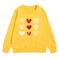 thumbnail image 5 of UACY Valentine Sweatshirts for Girls, Heart Print Oversized Sweatshirt Long Sleeve Tops Crewneck Preppy Pullover (Yellow, 5-6 Years), 5 of 7