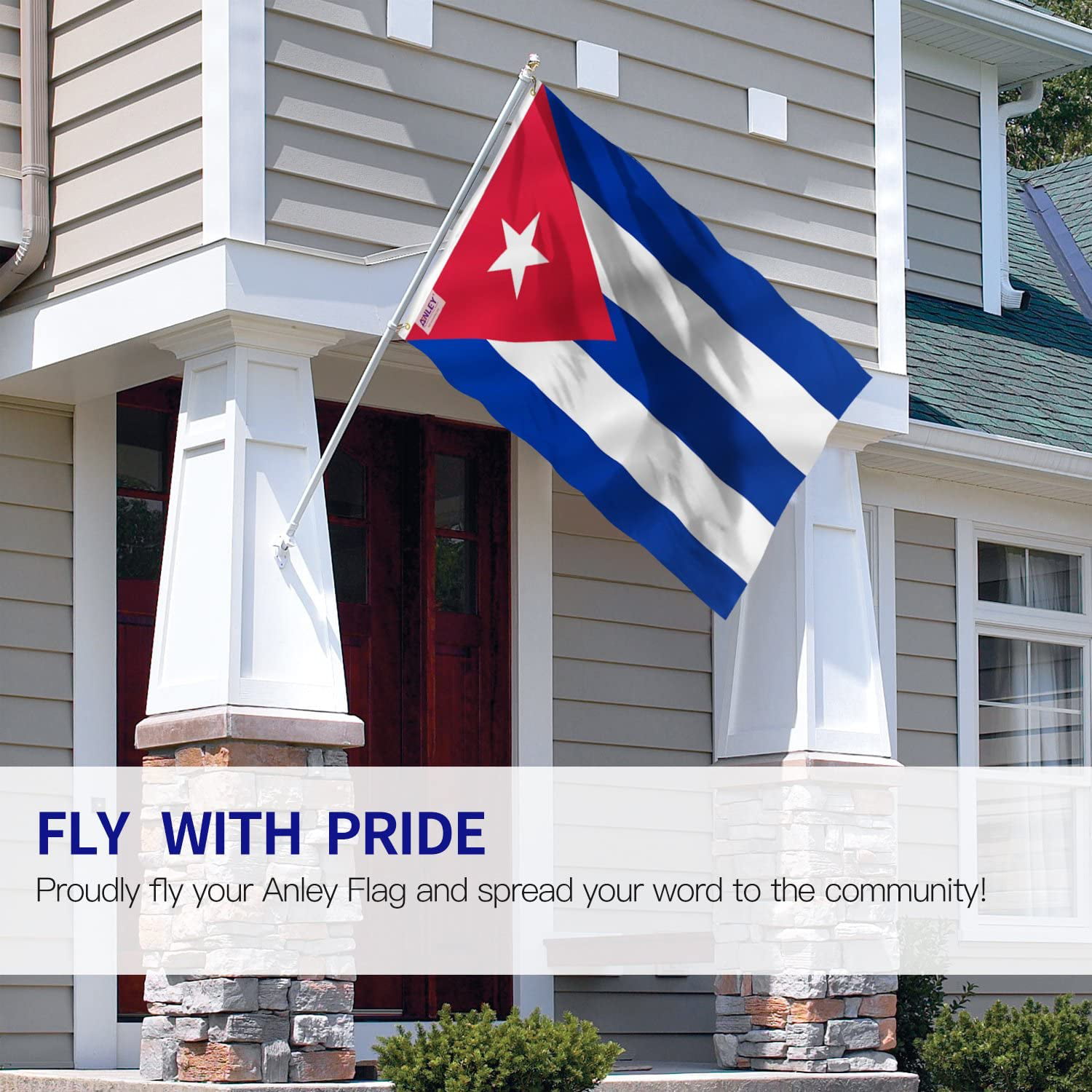 12x18 Cuban Cuba Country 2 Faced 2-ply Nylon Wind Resistant Flag 12x18 Inch 
