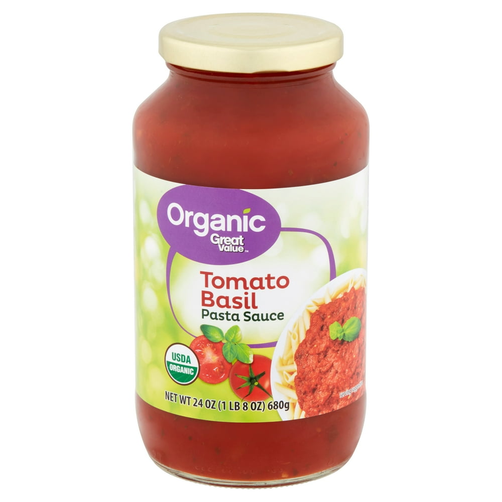 Great Value Organic Tomato Basil Pasta Sauce, 24 oz