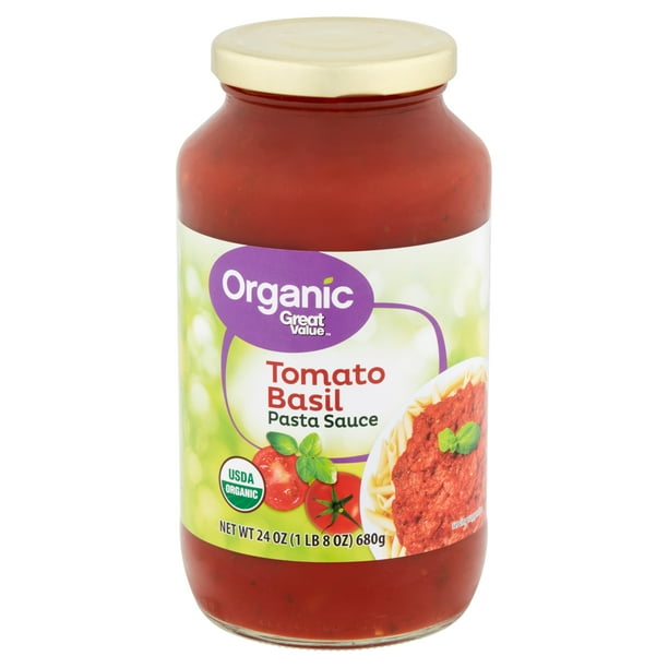 Great Value Organic Tomato Basil Pasta Sauce, 24 oz