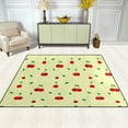 thumbnail image 3 of Coolnut Cherry On Yellow Lightweight Carpet Mats, 5'3" x 4' Area Soft Rugs, Floor Mat Rug Home Decoration for Kids Room Living Room, 63"x 48", 3 of 6