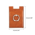thumbnail image 2 of Credit Card Holder for Back of Phone with Ring Stand Stick on Phone Wallet Self Adhesive Orange Magnetic Holder, 2 of 6