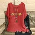 thumbnail image 2 of Blouses for Women Plus Size, Dressy Tank Tops for Women Cotton Linen Gauze Shirts Short Sleeve Summer Tunic Top Loose Fit Lightweight Casual Blouses, 2 of 6