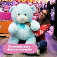 thumbnail image 2 of PELUCHERIA | Oso de Peluche Gigante Suave y Bonitos. Osos Gigantes de Peluche Esponjoso y Resistente. Tam: 120 cm. Elaborado en poliéster. Peluche Gigante (Blue), 2 of 5