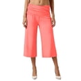 thumbnail image 2 of DHFJKG Yoga Capri Pants For Women Fold Over Low Rise Solid Color Stretchy Soft Cropped Pants Workout Gym Clothes Versatile Trousers, 2 of 5