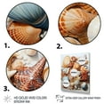 thumbnail image 3 of Designart "Seashell Beauty Beach Photo III" Animals Floater Framed Wall Art Living Room, 3 of 7