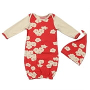 Butwevi 2pcs Baby Kids Long Sleeve Floral Printed Cotton Sleeping Bag + Hat(100cm)-149587.04
