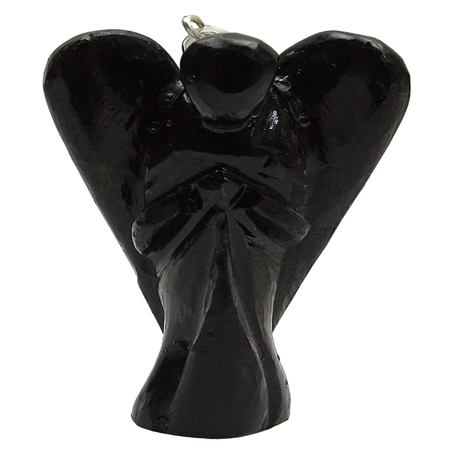 Ice Obsidian Quartz Angel Wings Quartz Crystal Heart Carved Reiki Healing 1PC 