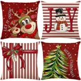 thumbnail image 4 of 2024 Linen Christmas Cushion Cover Santa Claus Snowman Elk Merry Christmas Decor for Home Sofa Pillow Cover Xmas Ornaments Noel, 4 of 5