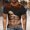 Brown, variant on SSAAVKUY Men's Short Sleeve Shirts Funny 3D Graphic Print Muscle T-Shirt Outdoor Novelty Holiday Tees Casual Tops Costume Blue 12