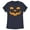 Navy Blue, variant on Women's CHIN UP Halloween Jack o' Lantern Face Graphic Tee Red Medium