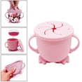 thumbnail image 4 of Taza de cuenco de comida de alimentación de aprendizaje para bebé capacidad de 150ml de de aperitivos de silicona con CUTICAT  Comedero para bocadillos, 4 of 8