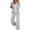 Gray, variant on BODOAO Women's Casual Business Suit Set, Soft 3/4 Sleeve Blazer, Comfortable Drawstring Waist Wide Leg Flared Pants, Loose Fit Vintage Outfit for Work, Office, Wedding, Party & Daily Beige L