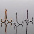 thumbnail image 4 of Treble Hooks 50pcs Mixed Fishing Hook Treble Hooks Fishing Tackle 50pcs/Box Fishing Hook Sharpened Treble Hook 5 Sizes 2/4/6/8/10 Fishhook Tackle Silver, 4 of 8