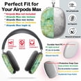 thumbnail image 2 of Protective Cover for AirPods Max Green And Gold Marble=1 Headphones Aesthetic Print Snap On Cases, 2 of 5