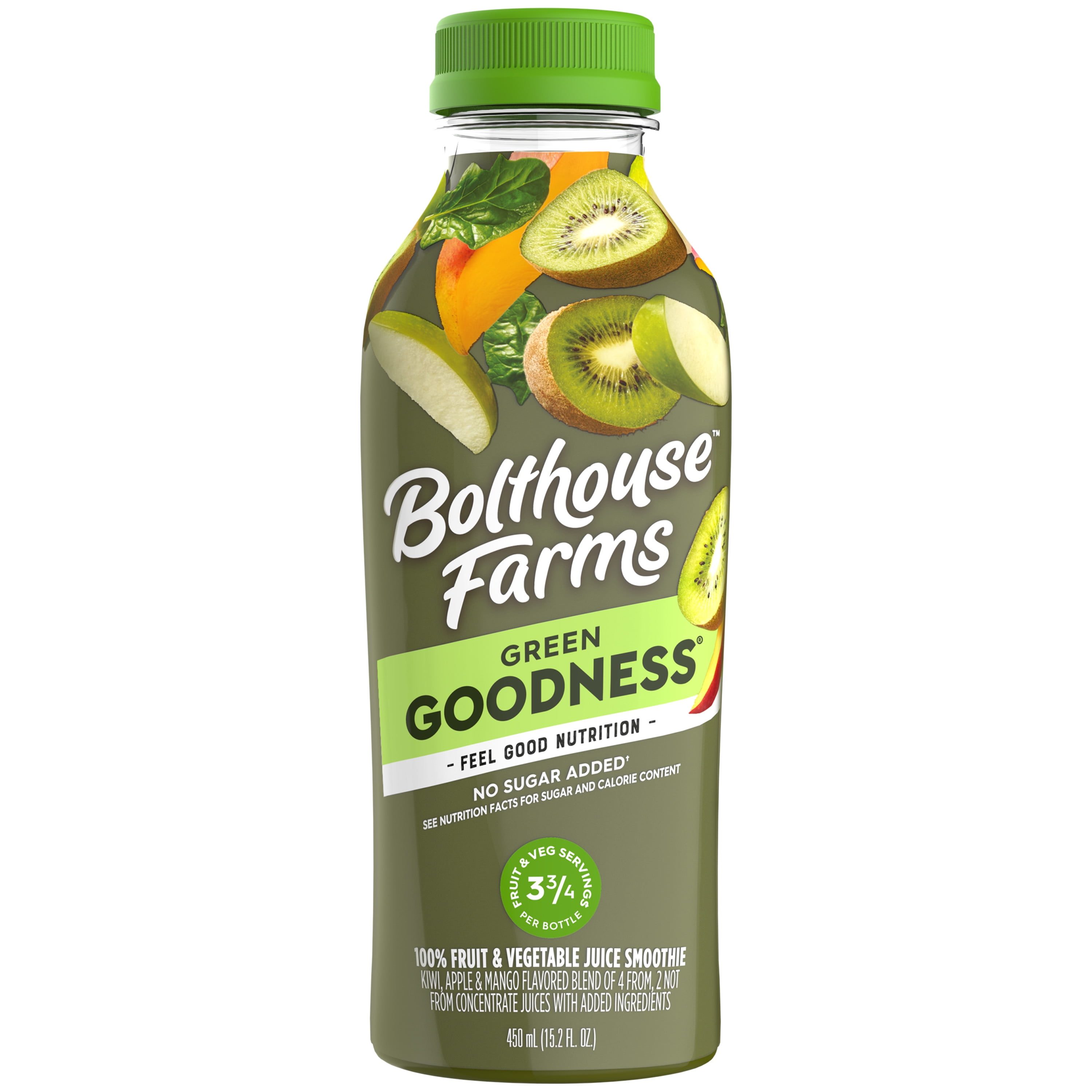 Bolthouse Farms Fruit Juice Smoothie, Green Goodness, 15.2 fl. oz. Bottle