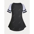 thumbnail image 2 of Camiseta Talla Extra Estampado Rosa Manga Raglán Rosegal Camisetas tallas grandes, 2 of 5