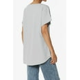 thumbnail image 4 of Women's Lightweight Woven Dolman Short Sleeve Boat Neck Relaxed Blouse Basic Top, 4 of 7