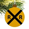 thumbnail image 4 of Railroad Crossing Traffic Sign Train Wood Christmas Tree Holiday Ornament, 4 of 6