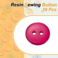 thumbnail image 3 of Uxcell 10Pcs Resin Sewing Button, 15mm 2 Holes Round Craft Buttons Rose Red, 3 of 6