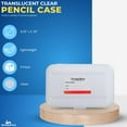 thumbnail image 2 of 1InTheOffice Plastic Pencil Cases, Clear, 6 Pack, 2 of 8