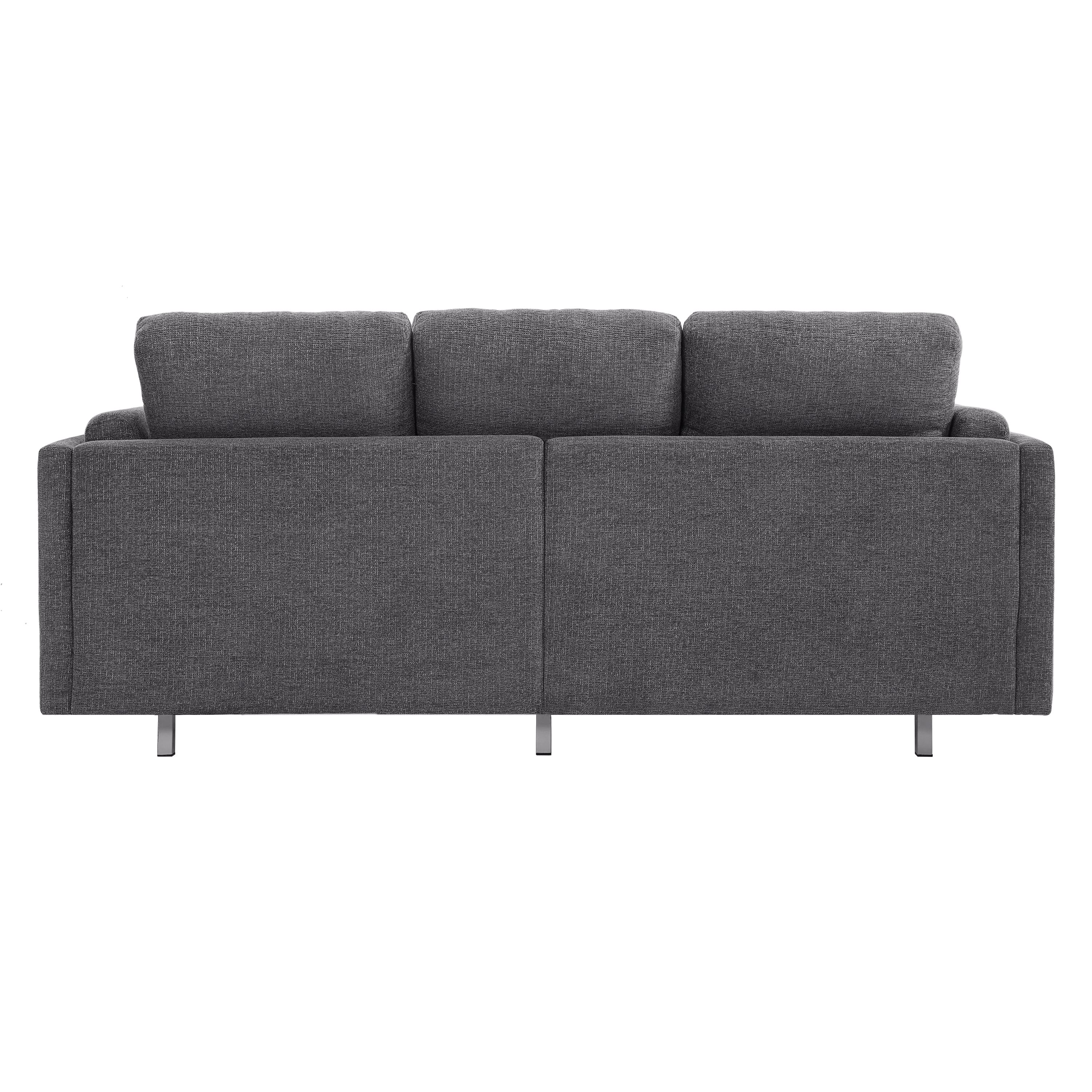 MODERNLUXE 79.5" Cloud Modular Sofa, Comfy 3-Seater Chenille Upholstered Sofa Couch with Dual-layer Seat Cushions & Deep Seat for Living Room,Small Space,Grey