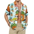 thumbnail image 6 of Beach Shirt Men Pineapple Print Casual Summer Shirts Hawaiian Button Down Clothes for Beach, 6 of 6