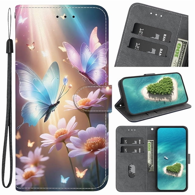 Wallet Flip Kickstand Card Holder Case for Samsung Galaxy F04 F54 F15 F23 F16 J4 J6 Plus J2 Core Protective Cover