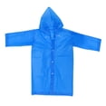 thumbnail image 1 of EeaseCA Poncho de Pluie Bleu Mode Réutilisable Imperméable Portable avec Capuche et Manches pour Enfants, 1 of 7