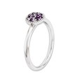thumbnail image 3 of Bague d'améthyste empilable dames 1/5 carat (CTW) en argent sterling, 3 of 5