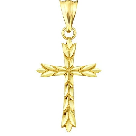 077 Kovacs Pendant - Handcrafted 10kt Gold Leaf Charm Pendant