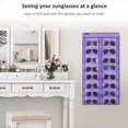 thumbnail image 3 of Organizador colgante para gafas de sol ANZORG de pared con 16 bolsillos, color morado, 3 of 6
