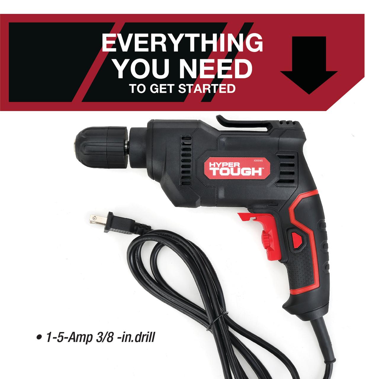 Hyper Tough 5 Amp Corded Electric Drill photo 7
