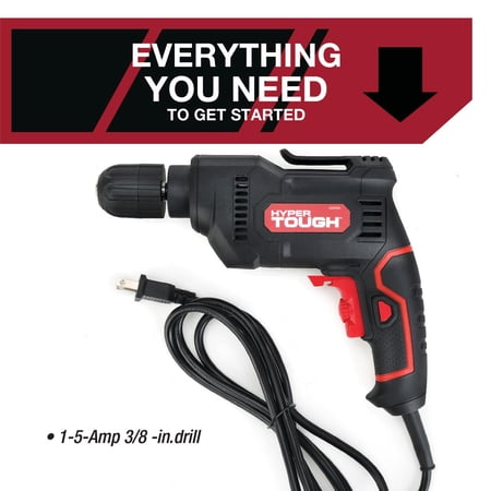 HYPER TOUGH 5.0AMP, 120 VOLTS 3/8 INCH ELECTRIC DRILL, NEW CONDITION