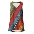 thumbnail image 4 of Women's Summer Tank Top Vintage Striped Vest Sleeveless Vneck Camisole Flowy Racerback Tunic Shirts, 4 of 4