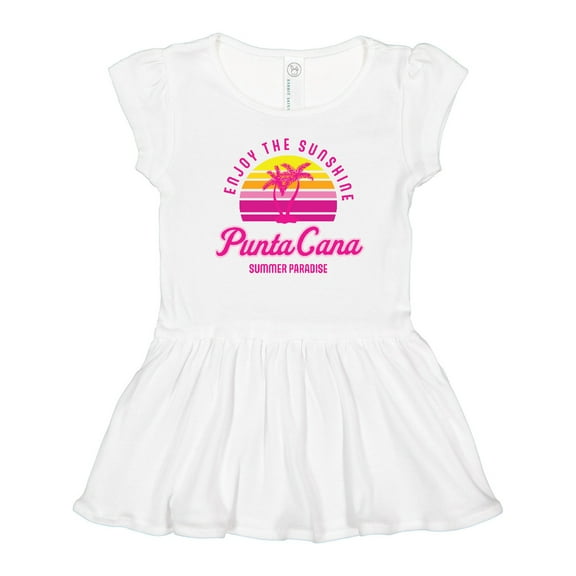 Inktastic Enjoy The Sunshine Punta Cana Summer Paradise Girls Toddler Dress