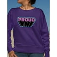 thumbnail image 2 of Proud Purple Glitter Banner Sweatshirt Women -Smartprints Designs, Female 5X-Large, 2 of 4
