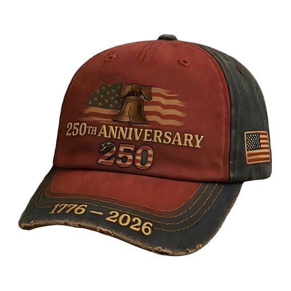 TELOLY Classic 250Th Anniversary Usa Patriotic Baseball Cap Embroidered Retro Adjustable Unisex Hat for Men Women Gift