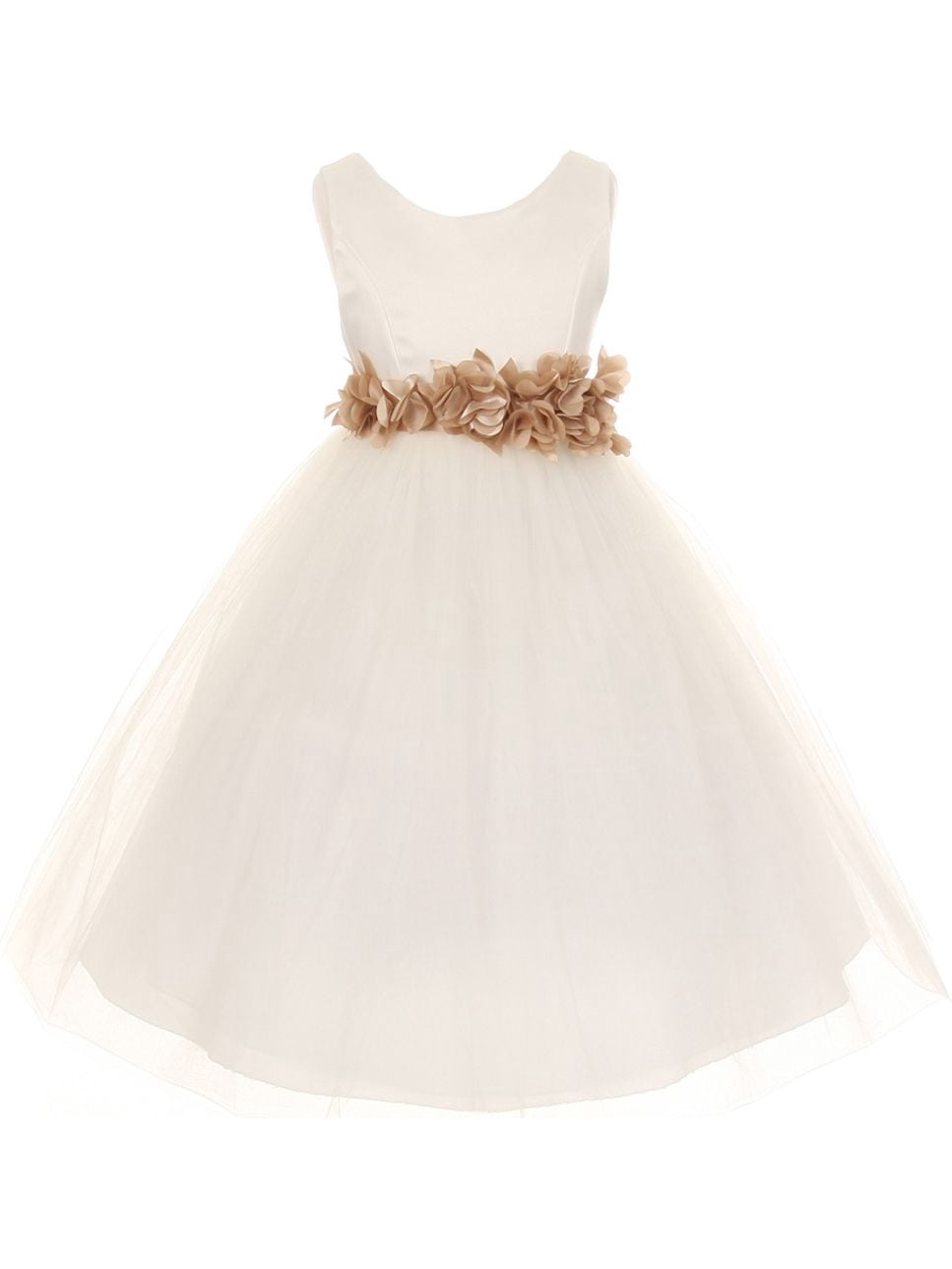 girls ivory flower girl dress