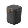 thumbnail image 3 of Bathroom Trash Cans with Lids Portable with Lid for Outdoor Bathroom Kitchen 20L black gold, 3 of 8