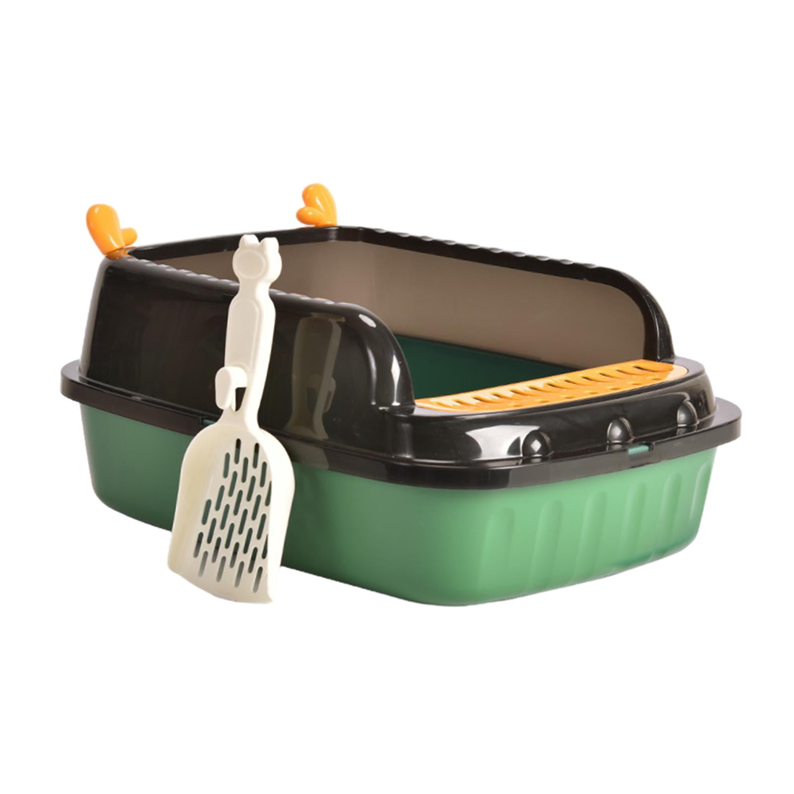 oshhnii Cat Litter Basin Anti ing Kitten Potty Toilet Portable Open Top Pet Litter Green M