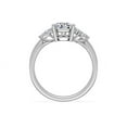 thumbnail image 2 of 0.75 Ct Brilliant Pear Shape Solitaire with Accents Genuine Diamond Beautiful Wedding Ring for her Solid 18K White Gold Size 7, 2 of 8